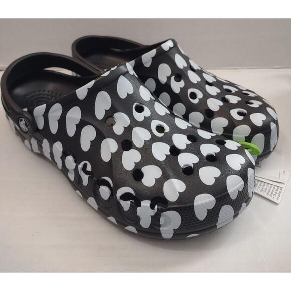 Brand New Crocs Baya Seasonal Heart Print Clog - Women's 13 / Mens 11 - Picture 1 of 9